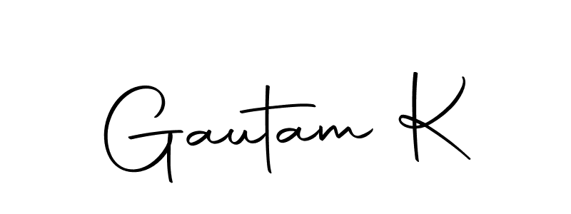 Use a signature maker to create a handwritten signature online. With this signature software, you can design (Autography-DOLnW) your own signature for name Gautam K. Gautam K signature style 10 images and pictures png