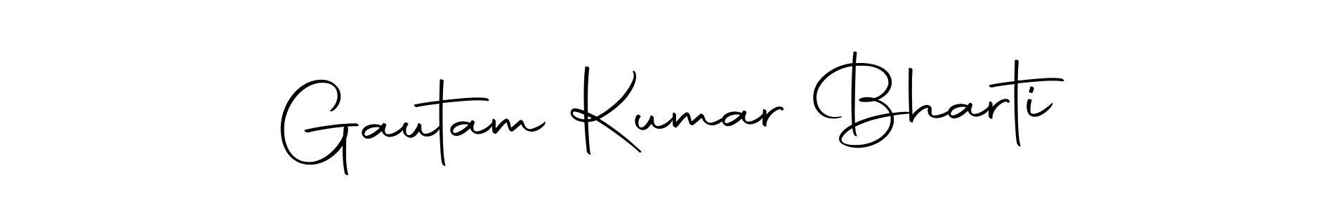 Create a beautiful signature design for name Gautam Kumar Bharti. With this signature (Autography-DOLnW) fonts, you can make a handwritten signature for free. Gautam Kumar Bharti signature style 10 images and pictures png
