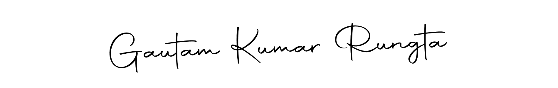 How to make Gautam Kumar Rungta name signature. Use Autography-DOLnW style for creating short signs online. This is the latest handwritten sign. Gautam Kumar Rungta signature style 10 images and pictures png