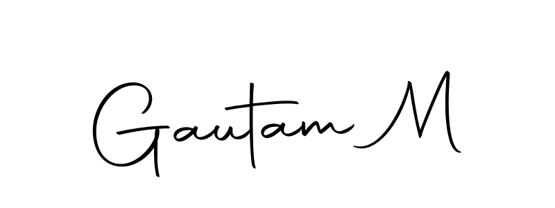 The best way (Autography-DOLnW) to make a short signature is to pick only two or three words in your name. The name Gautam M include a total of six letters. For converting this name. Gautam M signature style 10 images and pictures png