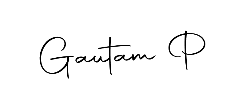 Create a beautiful signature design for name Gautam P. With this signature (Autography-DOLnW) fonts, you can make a handwritten signature for free. Gautam P signature style 10 images and pictures png