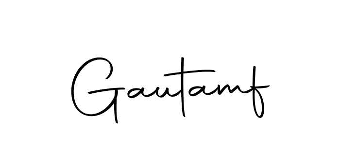 Make a beautiful signature design for name Gautamf. Use this online signature maker to create a handwritten signature for free. Gautamf signature style 10 images and pictures png