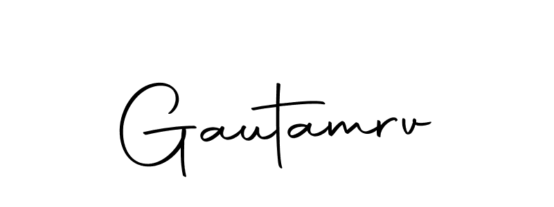 Make a beautiful signature design for name Gautamrv. Use this online signature maker to create a handwritten signature for free. Gautamrv signature style 10 images and pictures png