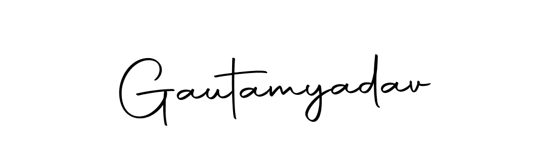 Design your own signature with our free online signature maker. With this signature software, you can create a handwritten (Autography-DOLnW) signature for name Gautamyadav. Gautamyadav signature style 10 images and pictures png