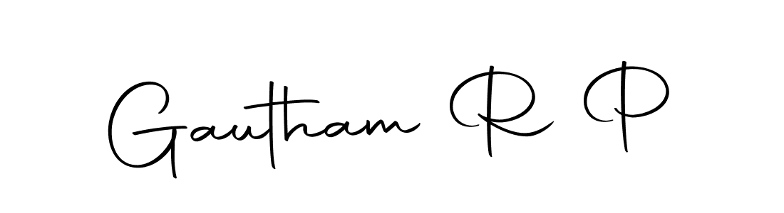 Use a signature maker to create a handwritten signature online. With this signature software, you can design (Autography-DOLnW) your own signature for name Gautham R P. Gautham R P signature style 10 images and pictures png