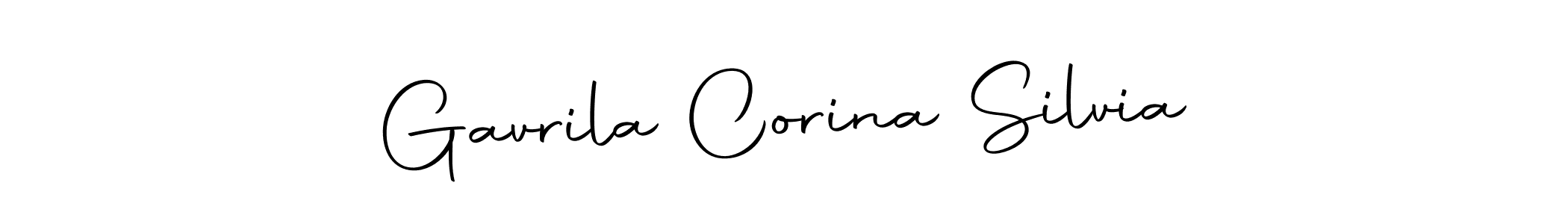 Create a beautiful signature design for name Gavrila Corina Silvia. With this signature (Autography-DOLnW) fonts, you can make a handwritten signature for free. Gavrila Corina Silvia signature style 10 images and pictures png