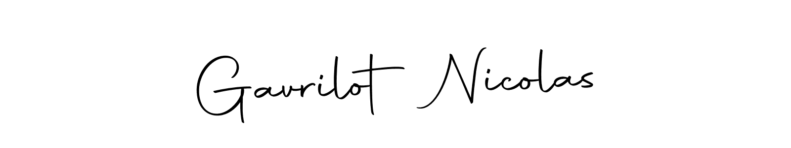 Make a beautiful signature design for name Gavrilot Nicolas. With this signature (Autography-DOLnW) style, you can create a handwritten signature for free. Gavrilot Nicolas signature style 10 images and pictures png