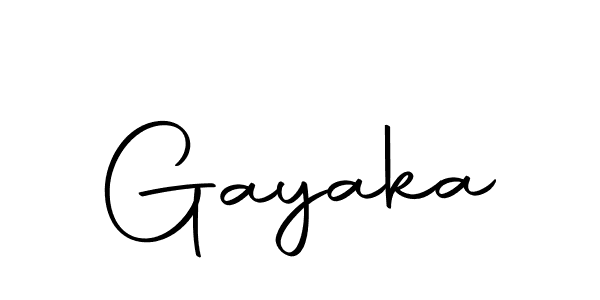 Design your own signature with our free online signature maker. With this signature software, you can create a handwritten (Autography-DOLnW) signature for name Gayaka. Gayaka signature style 10 images and pictures png