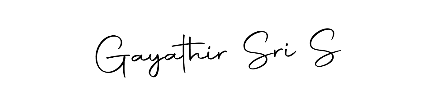 Use a signature maker to create a handwritten signature online. With this signature software, you can design (Autography-DOLnW) your own signature for name Gayathir Sri S. Gayathir Sri S signature style 10 images and pictures png