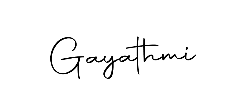 Create a beautiful signature design for name Gayathmi. With this signature (Autography-DOLnW) fonts, you can make a handwritten signature for free. Gayathmi signature style 10 images and pictures png