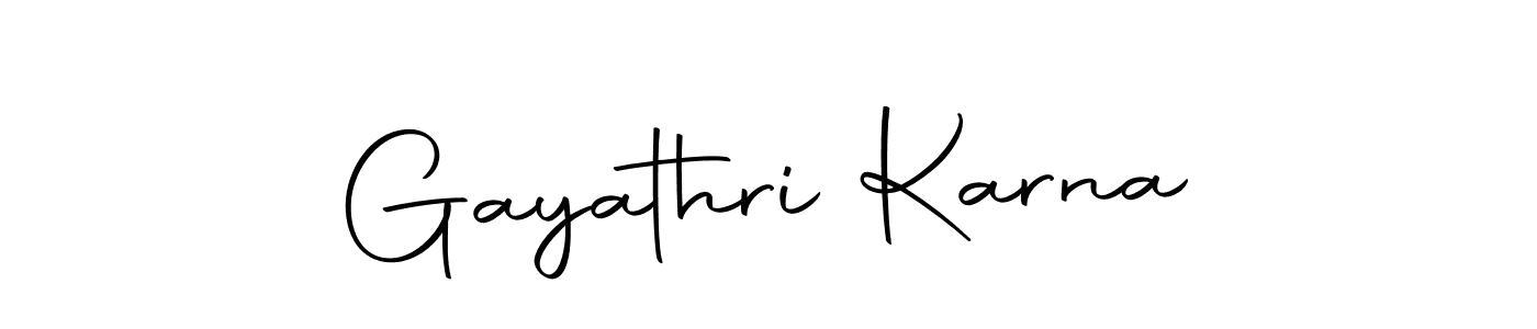 Create a beautiful signature design for name Gayathri Karna. With this signature (Autography-DOLnW) fonts, you can make a handwritten signature for free. Gayathri Karna signature style 10 images and pictures png
