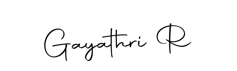 Use a signature maker to create a handwritten signature online. With this signature software, you can design (Autography-DOLnW) your own signature for name Gayathri R. Gayathri R signature style 10 images and pictures png