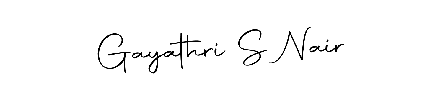 Design your own signature with our free online signature maker. With this signature software, you can create a handwritten (Autography-DOLnW) signature for name Gayathri S Nair. Gayathri S Nair signature style 10 images and pictures png