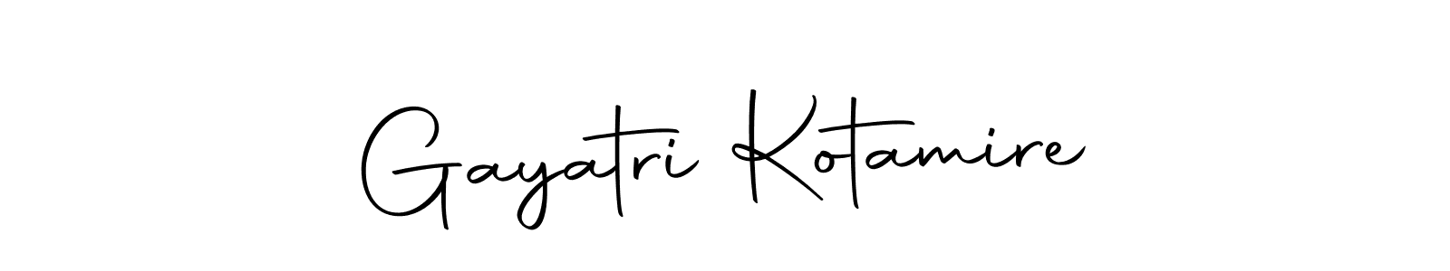 How to make Gayatri Kotamire name signature. Use Autography-DOLnW style for creating short signs online. This is the latest handwritten sign. Gayatri Kotamire signature style 10 images and pictures png