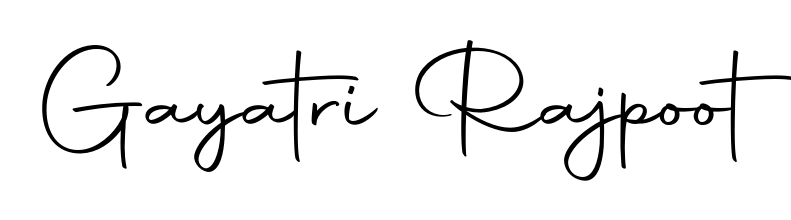 The Autography-DOLnW font transforms the name Gayatri Rajpoot into an executive sign with sharp precision and distinguished character. Gayatri Rajpoot signature style 10 images and pictures png