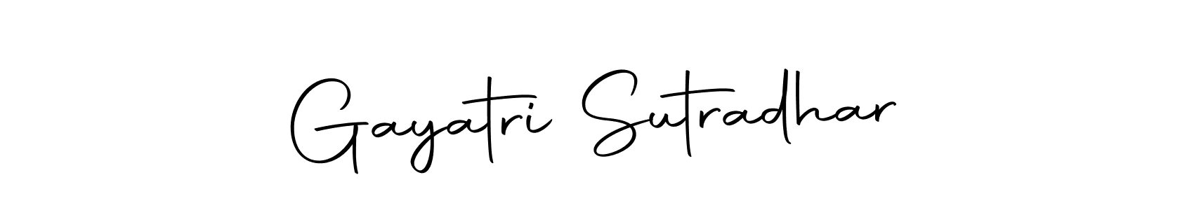 Design your own signature with our free online signature maker. With this signature software, you can create a handwritten (Autography-DOLnW) signature for name Gayatri Sutradhar. Gayatri Sutradhar signature style 10 images and pictures png