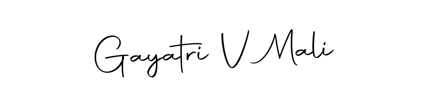 Autography-DOLnW is a professional signature style that is perfect for those who want to add a touch of class to their signature. It is also a great choice for those who want to make their signature more unique. Get Gayatri V Mali name to fancy signature for free. Gayatri V Mali signature style 10 images and pictures png