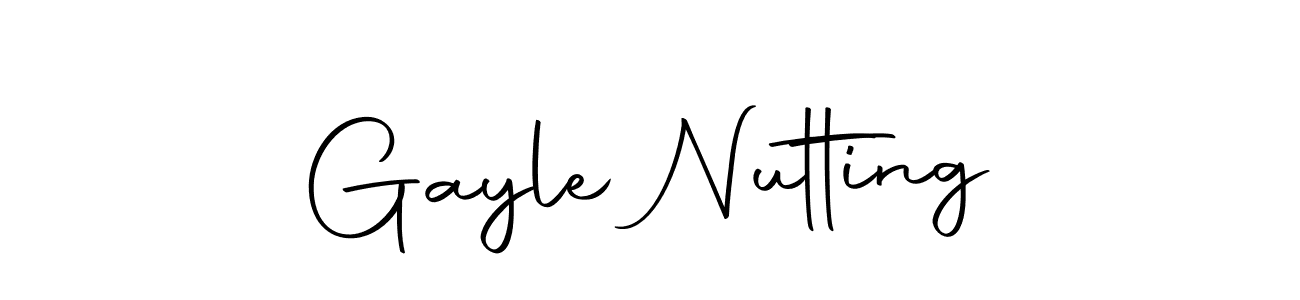 Design your own signature with our free online signature maker. With this signature software, you can create a handwritten (Autography-DOLnW) signature for name Gayle Nutting. Gayle Nutting signature style 10 images and pictures png