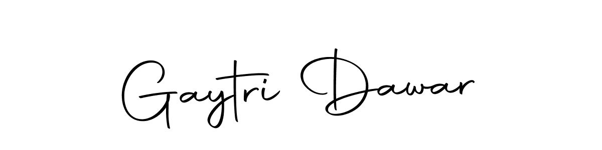 How to make Gaytri Dawar name signature. Use Autography-DOLnW style for creating short signs online. This is the latest handwritten sign. Gaytri Dawar signature style 10 images and pictures png