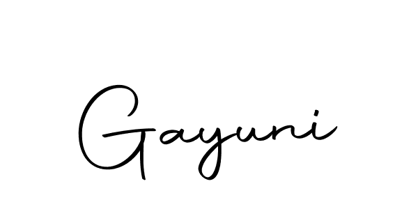 Create a beautiful signature design for name Gayuni. With this signature (Autography-DOLnW) fonts, you can make a handwritten signature for free. Gayuni signature style 10 images and pictures png