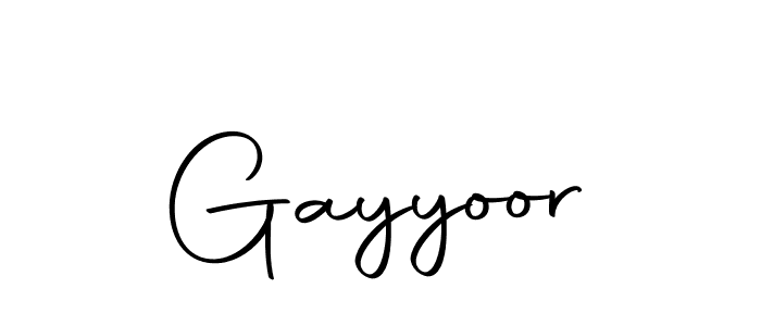 Make a beautiful signature design for name Gayyoor. With this signature (Autography-DOLnW) style, you can create a handwritten signature for free. Gayyoor signature style 10 images and pictures png