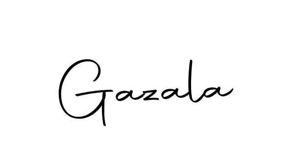 Use a signature maker to create a handwritten signature online. With this signature software, you can design (Autography-DOLnW) your own signature for name Gazala. Gazala signature style 10 images and pictures png