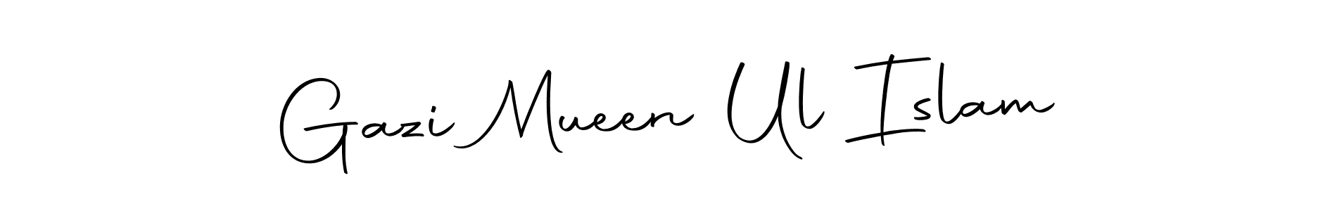 Also we have Gazi Mueen Ul Islam name is the best signature style. Create professional handwritten signature collection using Autography-DOLnW autograph style. Gazi Mueen Ul Islam signature style 10 images and pictures png
