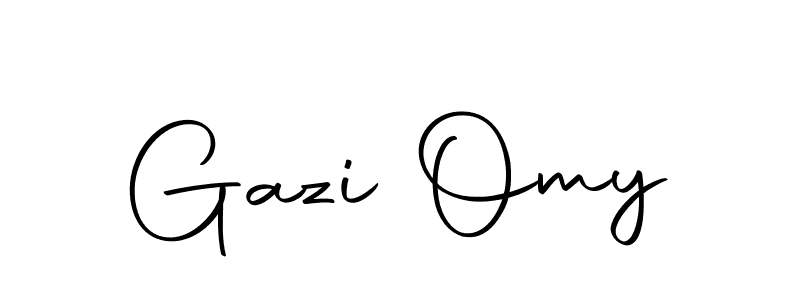 Create a beautiful signature design for name Gazi Omy. With this signature (Autography-DOLnW) fonts, you can make a handwritten signature for free. Gazi Omy signature style 10 images and pictures png