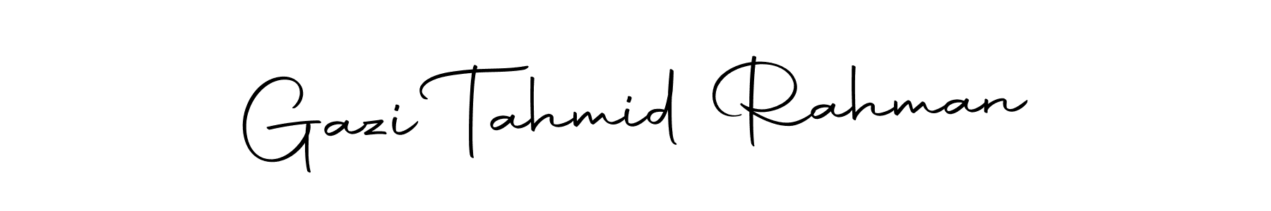 The best way (Autography-DOLnW) to make a short signature is to pick only two or three words in your name. The name Gazi Tahmid Rahman include a total of six letters. For converting this name. Gazi Tahmid Rahman signature style 10 images and pictures png
