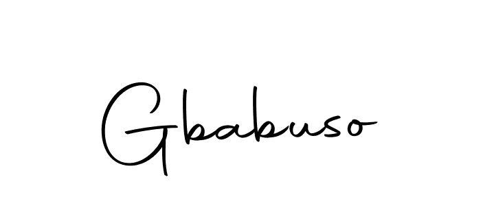 Make a beautiful signature design for name Gbabuso. With this signature (Autography-DOLnW) style, you can create a handwritten signature for free. Gbabuso signature style 10 images and pictures png