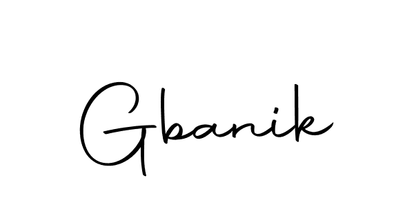 How to make Gbanik signature? Autography-DOLnW is a professional autograph style. Create handwritten signature for Gbanik name. Gbanik signature style 10 images and pictures png
