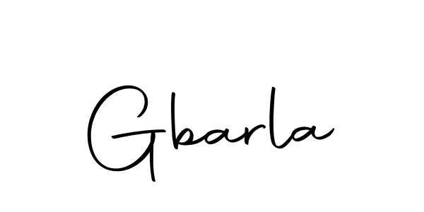 Design your own signature with our free online signature maker. With this signature software, you can create a handwritten (Autography-DOLnW) signature for name Gbarla. Gbarla signature style 10 images and pictures png