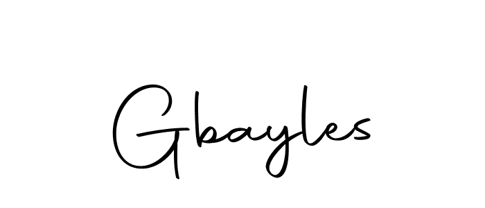 Design your own signature with our free online signature maker. With this signature software, you can create a handwritten (Autography-DOLnW) signature for name Gbayles. Gbayles signature style 10 images and pictures png
