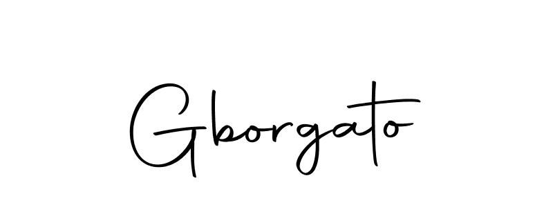 Design your own signature with our free online signature maker. With this signature software, you can create a handwritten (Autography-DOLnW) signature for name Gborgato. Gborgato signature style 10 images and pictures png