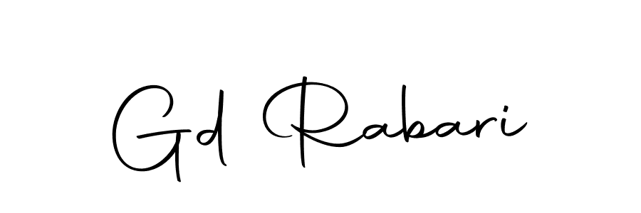 Create a beautiful signature design for name Gd Rabari. With this signature (Autography-DOLnW) fonts, you can make a handwritten signature for free. Gd Rabari signature style 10 images and pictures png