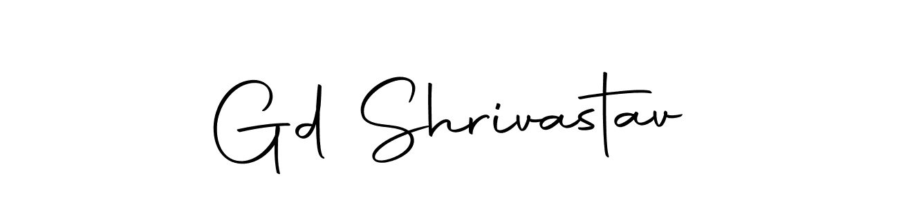 How to make Gd Shrivastav name signature. Use Autography-DOLnW style for creating short signs online. This is the latest handwritten sign. Gd Shrivastav signature style 10 images and pictures png