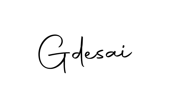 Use a signature maker to create a handwritten signature online. With this signature software, you can design (Autography-DOLnW) your own signature for name Gdesai. Gdesai signature style 10 images and pictures png