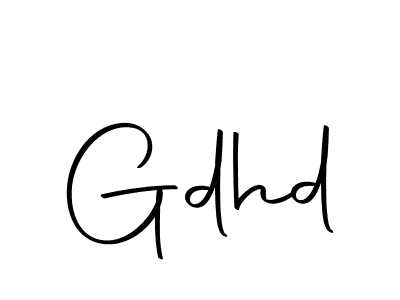 Design your own signature with our free online signature maker. With this signature software, you can create a handwritten (Autography-DOLnW) signature for name Gdhd. Gdhd signature style 10 images and pictures png