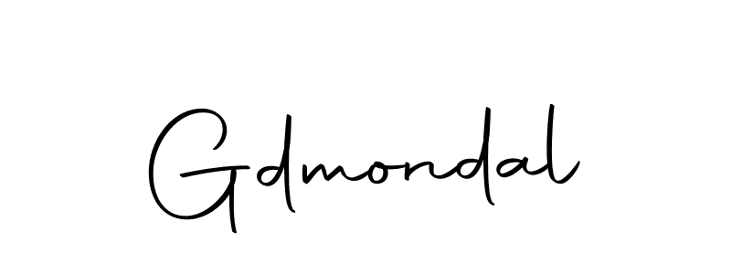 Make a beautiful signature design for name Gdmondal. With this signature (Autography-DOLnW) style, you can create a handwritten signature for free. Gdmondal signature style 10 images and pictures png