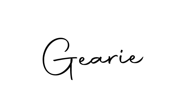 The best way (Autography-DOLnW) to make a short signature is to pick only two or three words in your name. The name Gearie include a total of six letters. For converting this name. Gearie signature style 10 images and pictures png