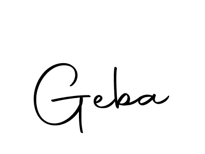 Make a beautiful signature design for name Geba. With this signature (Autography-DOLnW) style, you can create a handwritten signature for free. Geba signature style 10 images and pictures png