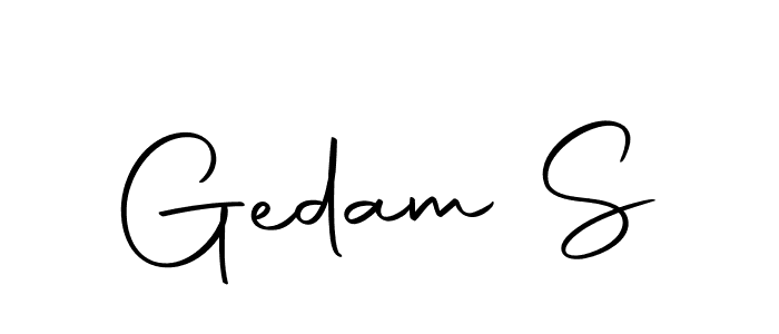 Make a beautiful signature design for name Gedam S. Use this online signature maker to create a handwritten signature for free. Gedam S signature style 10 images and pictures png