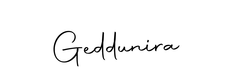 Design your own signature with our free online signature maker. With this signature software, you can create a handwritten (Autography-DOLnW) signature for name Geddunira. Geddunira signature style 10 images and pictures png