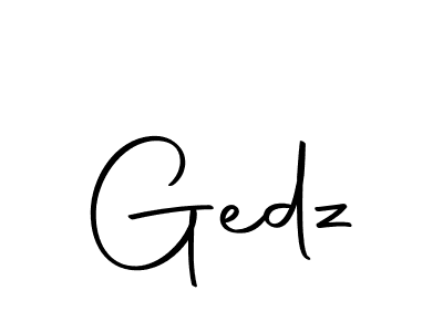 Use a signature maker to create a handwritten signature online. With this signature software, you can design (Autography-DOLnW) your own signature for name Gedz. Gedz signature style 10 images and pictures png