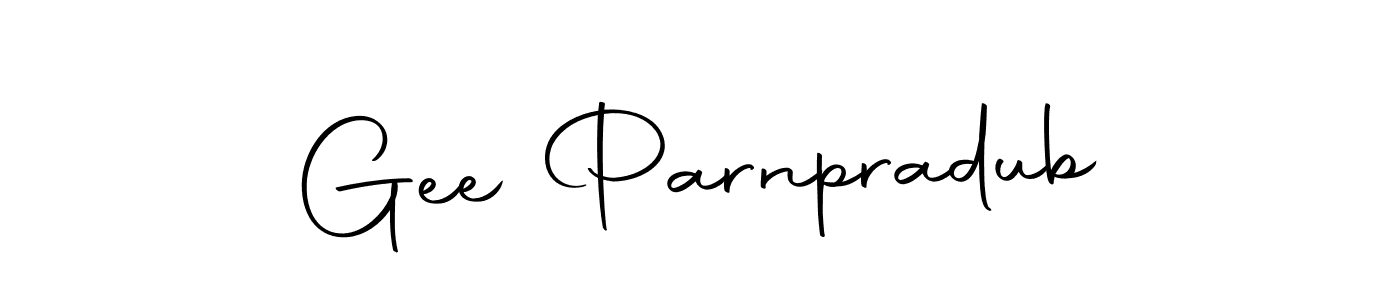 The best way (Autography-DOLnW) to make a short signature is to pick only two or three words in your name. The name Gee Parnpradub include a total of six letters. For converting this name. Gee Parnpradub signature style 10 images and pictures png
