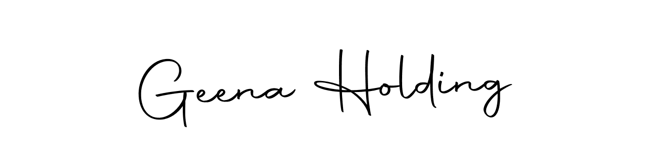 You should practise on your own different ways (Autography-DOLnW) to write your name (Geena Holding) in signature. don't let someone else do it for you. Geena Holding signature style 10 images and pictures png
