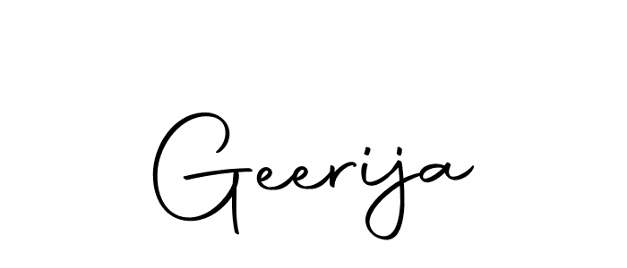 You should practise on your own different ways (Autography-DOLnW) to write your name (Geerija) in signature. don't let someone else do it for you. Geerija signature style 10 images and pictures png