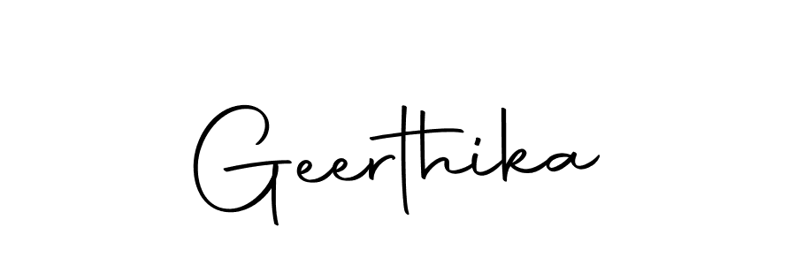 The best way (Autography-DOLnW) to make a short signature is to pick only two or three words in your name. The name Geerthika include a total of six letters. For converting this name. Geerthika signature style 10 images and pictures png