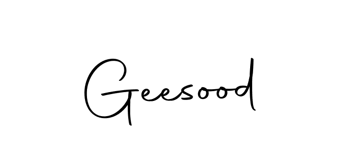 Design your own signature with our free online signature maker. With this signature software, you can create a handwritten (Autography-DOLnW) signature for name Geesood. Geesood signature style 10 images and pictures png