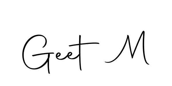 Geet M stylish signature style. Best Handwritten Sign (Autography-DOLnW) for my name. Handwritten Signature Collection Ideas for my name Geet M. Geet M signature style 10 images and pictures png